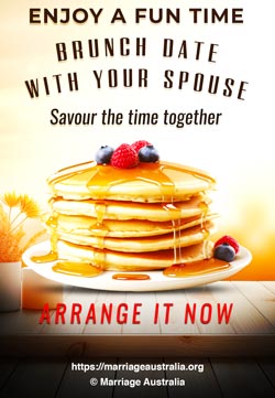 Enjoy a fun time with your spouse, arrange a brunch together